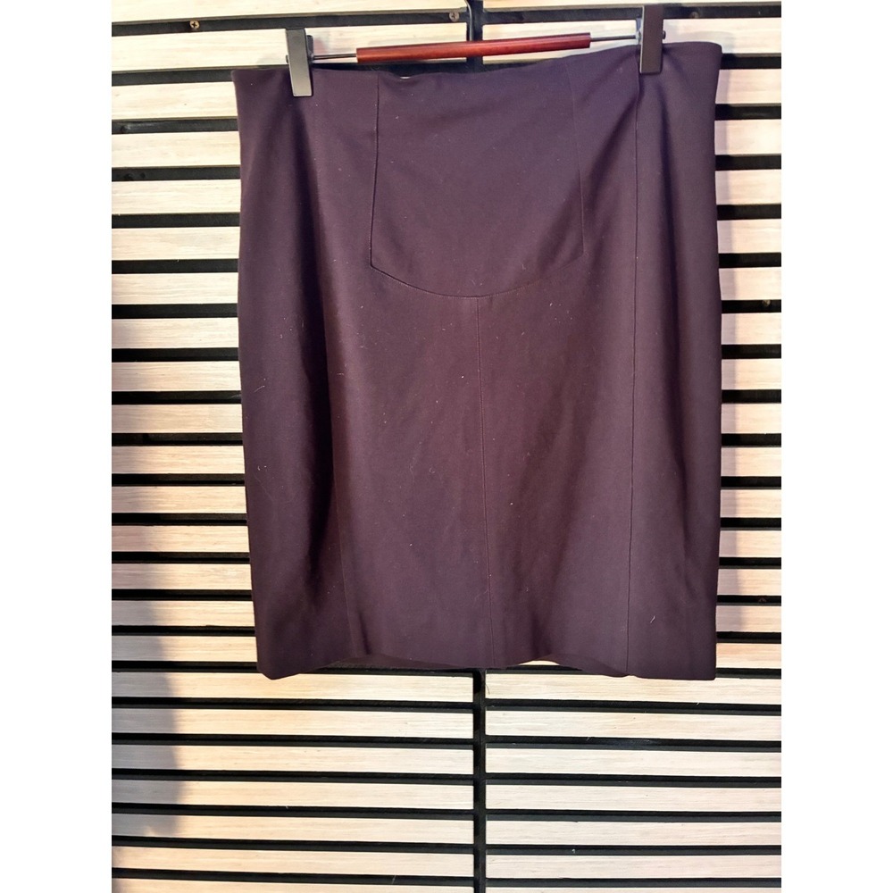 MM LaFleur Soho Skirt Plum Purple Midi Tailored perfect luxurious Size 14 - Picture 2 of 6